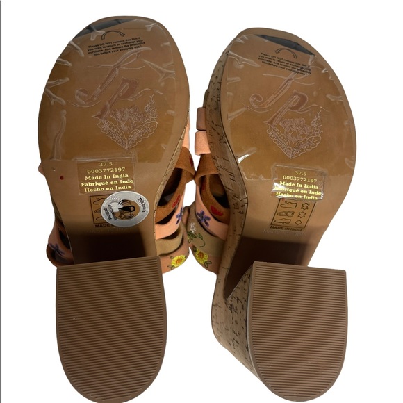Flash Sale ReList Tom NWOB Free People Lisbon Platform Sandal Sandbar Multi 37.5 - Picture 12 of 13